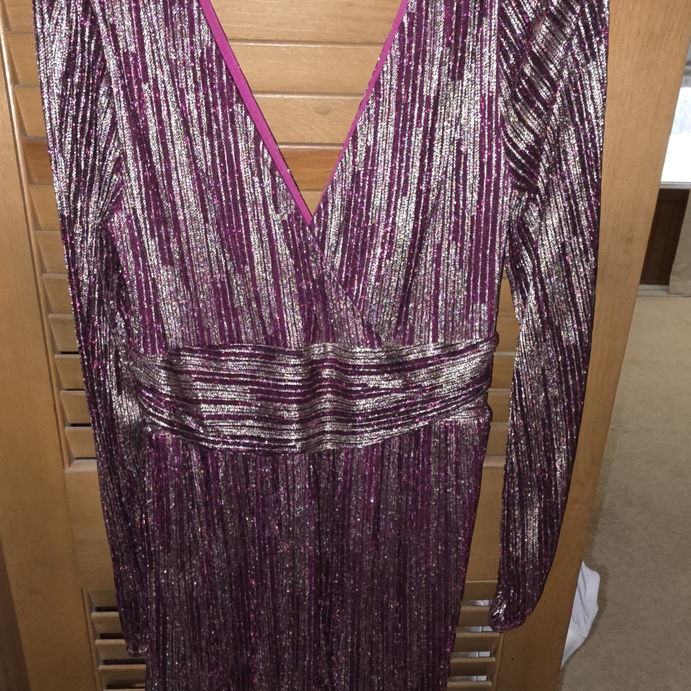 Lilly Pulitzer Purple and Silver Long Sleeve Dress
